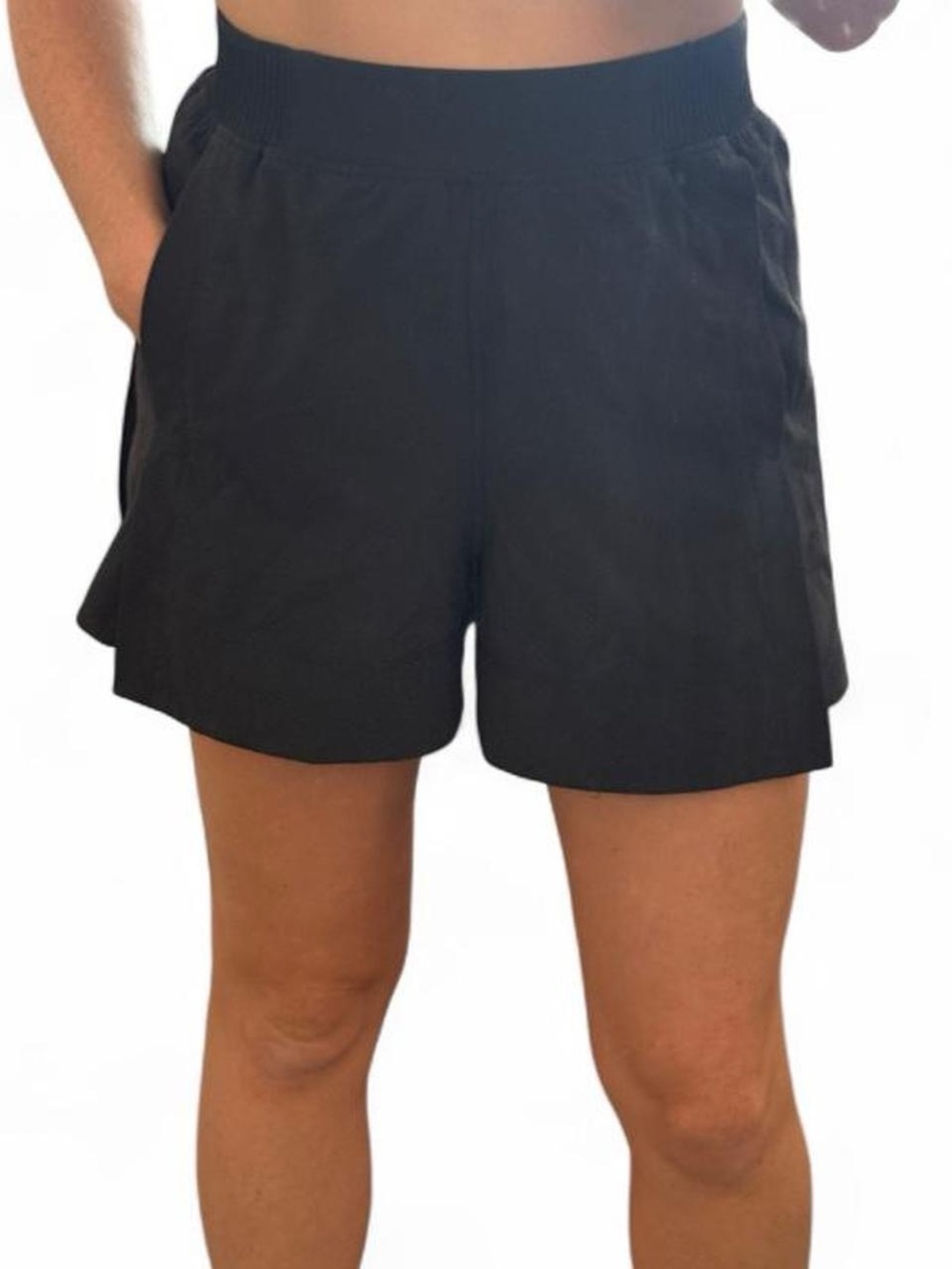 Lululemon Stretch Woven Relaxed-Fit High-Rise Short 4" in BLACK